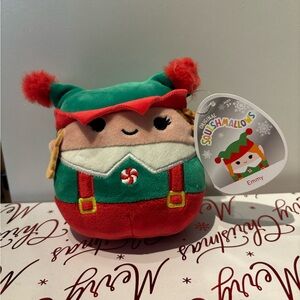 Squishmallows Festive Elf Plush with Red and Green